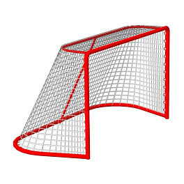Сетка хоккей D-4,0мм, яч. 40*40 (1,25*1,85*1,30 м), цвет белый ПА