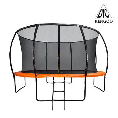 Батут DFC KENGOO 16 футов (488 см) внутр.сетка, лестница, оранж/черн (3 кор)